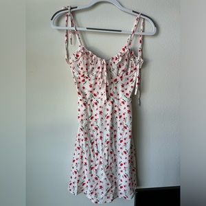 Princess Polly red and white floral dress